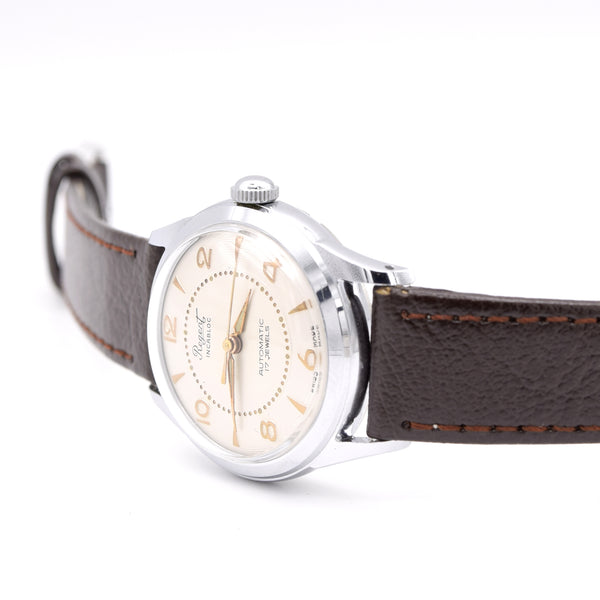 1950s Regent Swiss NOS unused automatic classic watch with attractive Concentric dial unisex