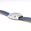 1973 Bulova rare swiss Alarm wristwatch ref 7241 - Blue dial 11AURCD caliber 36mm