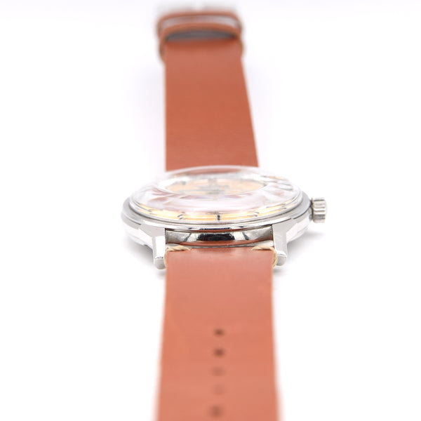 1966 Omega Constellation Date Automatic Chronometer with Dog Leg Lugs onyx batons Model 168.005 in Stainless Steel