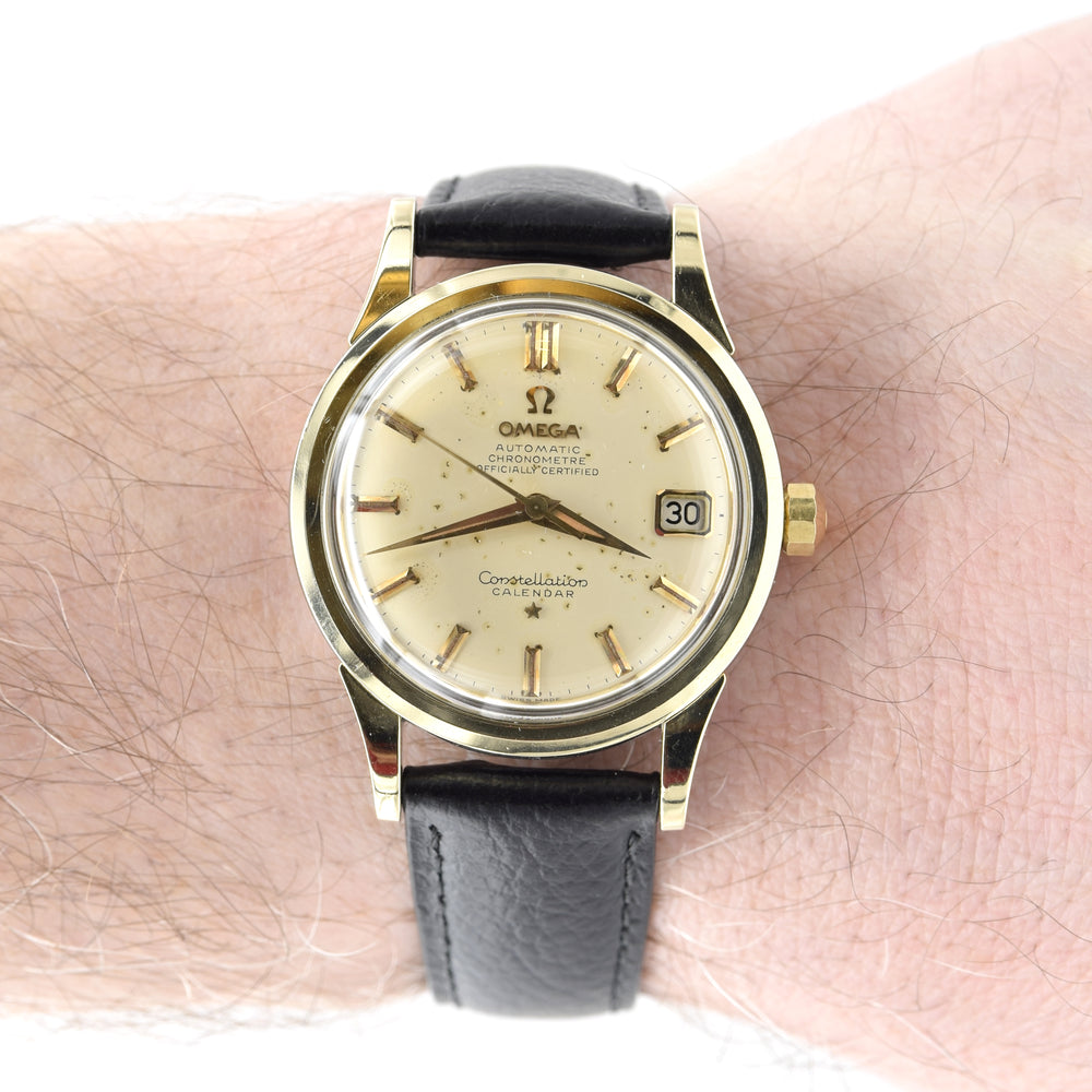1958 Omega Constellation Chronometer Early Model 2943 with aged Patina Dial in Gold & Steel