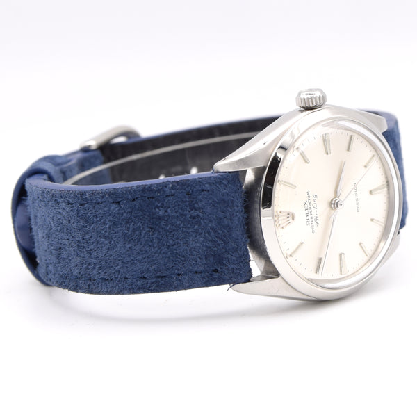 1965 Rolex Oyster Perpetual Air King Precision Model 5500 Rare 'No Lume' with satin silvered Dial in Stainless Steel