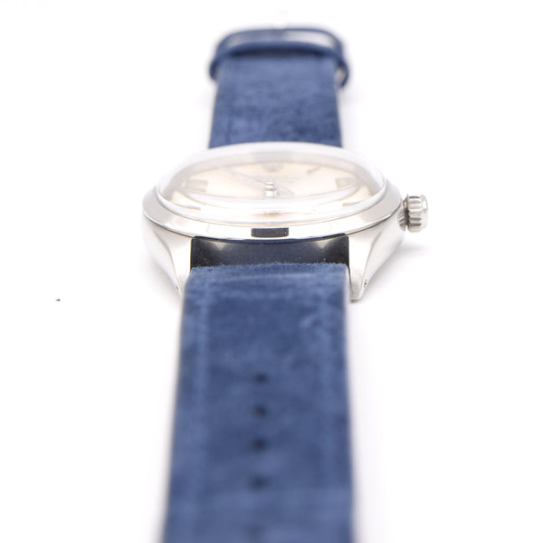 1965 Rolex Oyster Perpetual Air King Precision Model 5500 Rare 'No Lume' with satin silvered Dial in Stainless Steel