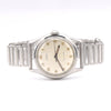 1950s Cyma Watersport steel wristwatch original all-Arabic military dial on rare GF Bonklip bracelet