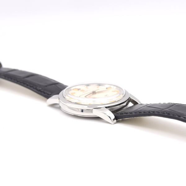 1962 Omega sharp Seamaster Automatic Wristwatch Model 14761 Original Off-White onyx markers dial