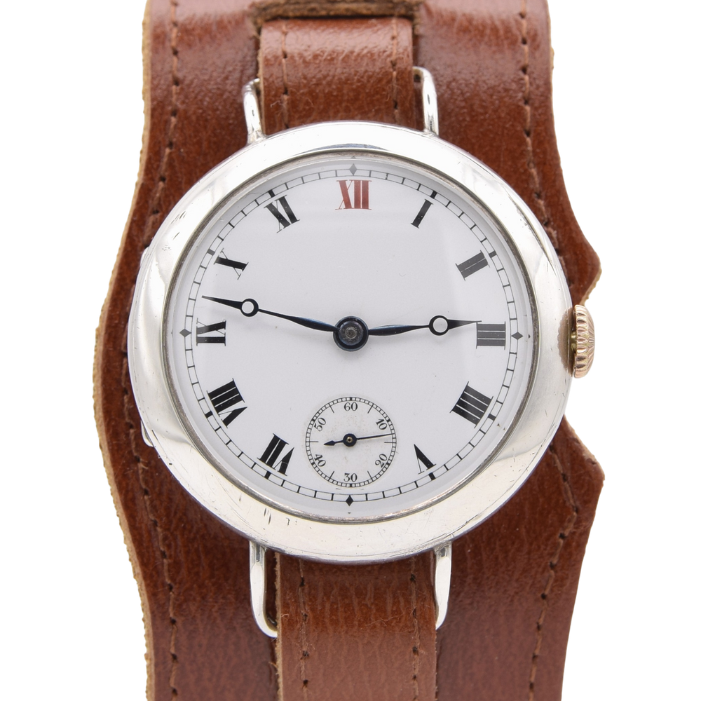 1910 Omega Rare & Antique wristwatch one of the first Trench Historical pieces in solid sterling silver