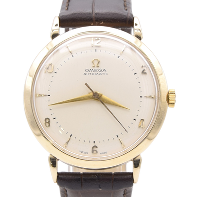 1950 Omega Automatic Elegant solid 9ct gold Dress Watch Model 13308 explorer dial Cal 351
