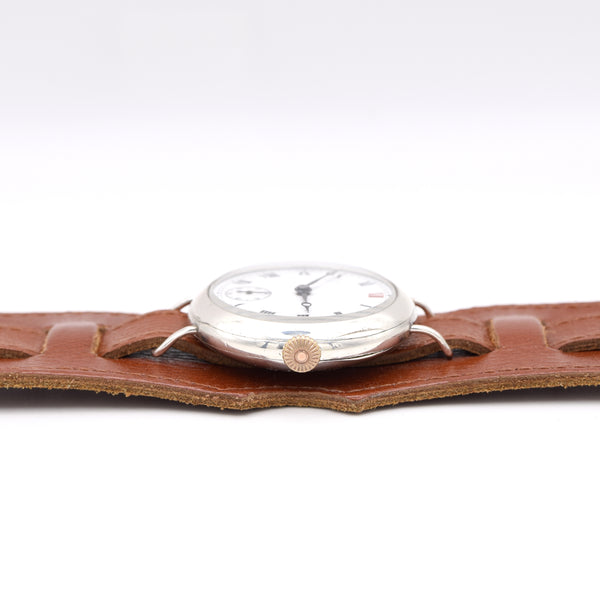 1910 Omega Rare & Antique wristwatch one of the first Trench Historical pieces in solid sterling silver