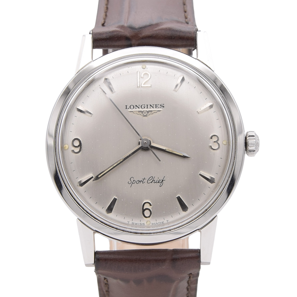 1966 / 67 Longines Sport Chief Manual Wind in Stainless Steel Model 7272 Circa Box & Papers