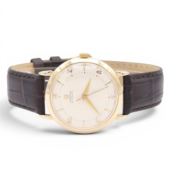 1950 Omega Automatic Elegant solid 9ct gold Dress Watch Model 13308 explorer dial Cal 351