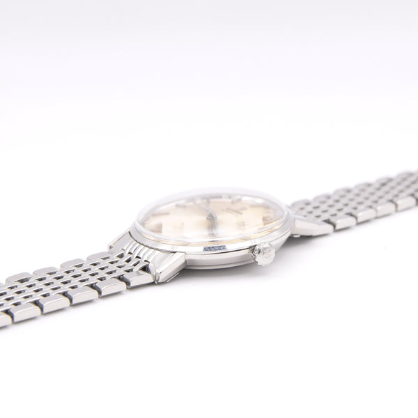 1962 Omega Seamaster Automatic De Ville tanned Dial Model 14765 Cal 552 on Flat Beads of Rice Bracelet