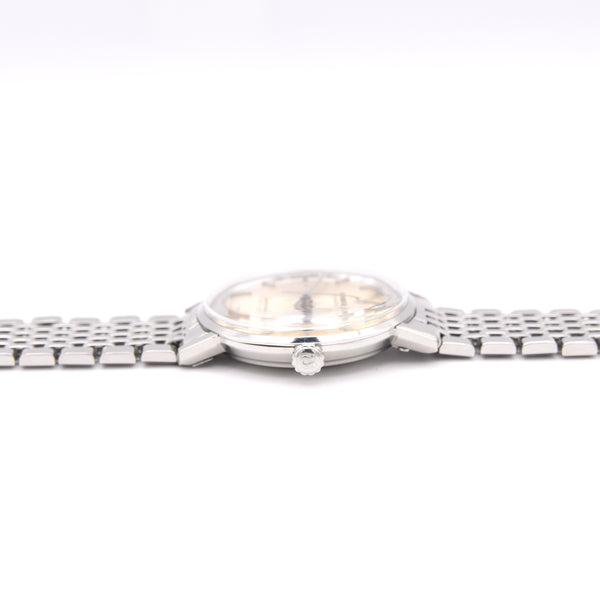 1962 Omega Seamaster Automatic De Ville tanned Dial Model 14765 Cal 552 on Flat Beads of Rice Bracelet