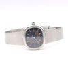 1977 Omega De Ville ladies wristwatch ref 711.2029 satin blue patina dial - integral bracelet + box