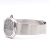 1977 Omega De Ville ladies wristwatch ref 711.2029 satin blue patina dial - integral bracelet + box