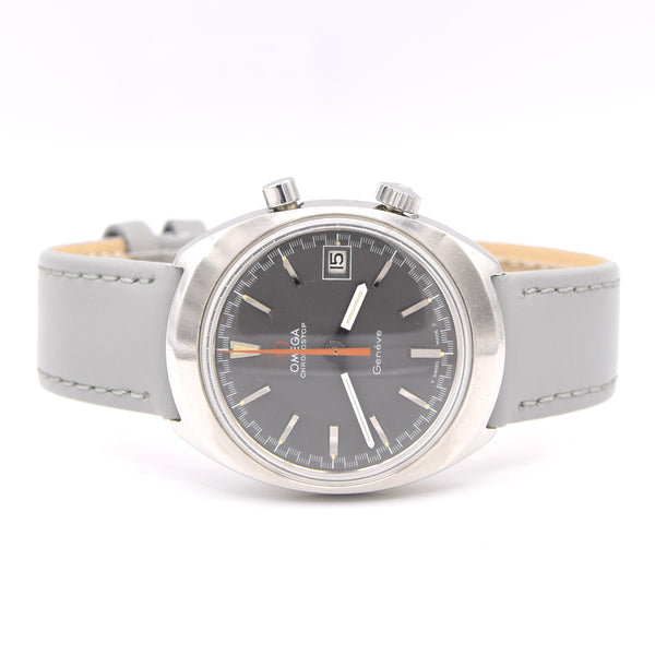 1969 Omega Chronostop Genéve Date Model 146.009 Grey Sloped Dial in Stainless Steel 920