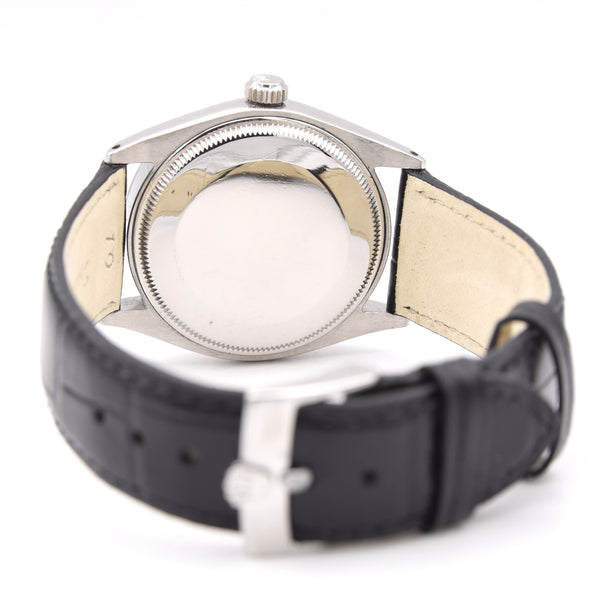 1965 Rolex Oyster Perpetual chronometer certified Model 1002 with satin silvered Dial in Stainless Steel