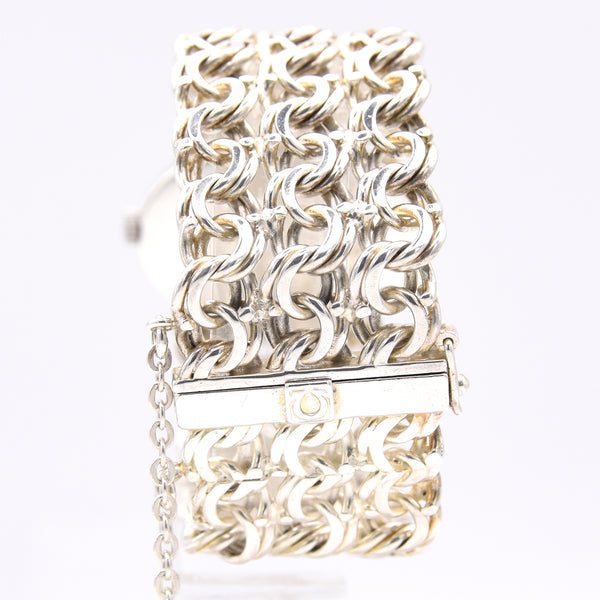 1973 Omega Rare & unusual De Ville “Jeux D’Argent” lapis 8349 silver Bracelet Watch Andrew Grima inspired