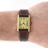 1970s Classic Rare Cartier Mechanical Tank Must De with 'Lemon' Roman Numeral Dial + Buckle