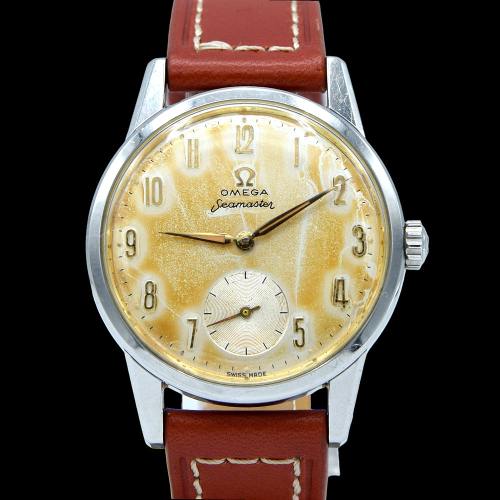 1961 Classic Omega Seamaster All Original rare Arabic dial patina with Sub Seconds Model 14389 in Stainless Steel