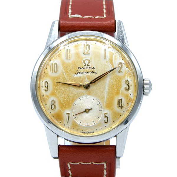 1961 Classic Omega Seamaster All Original rare Arabic dial patina with Sub Seconds Model 14389 in Stainless Steel