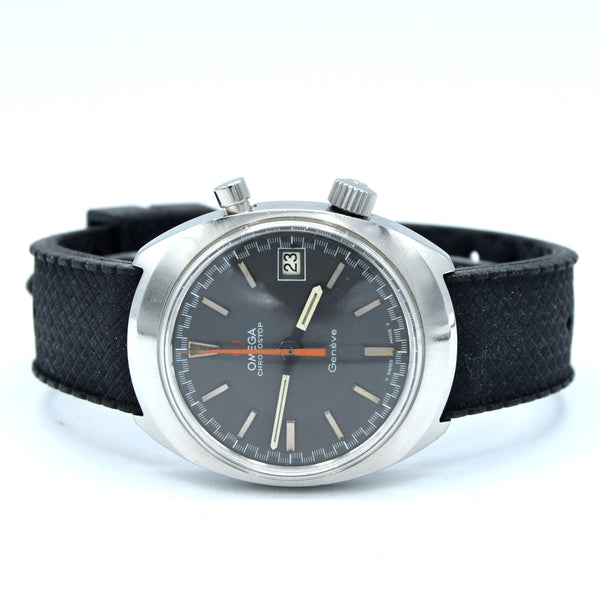 1969 Omega Chronostop Genéve Date Model 146.009 Grey Sloped Dial in Stainless Steel