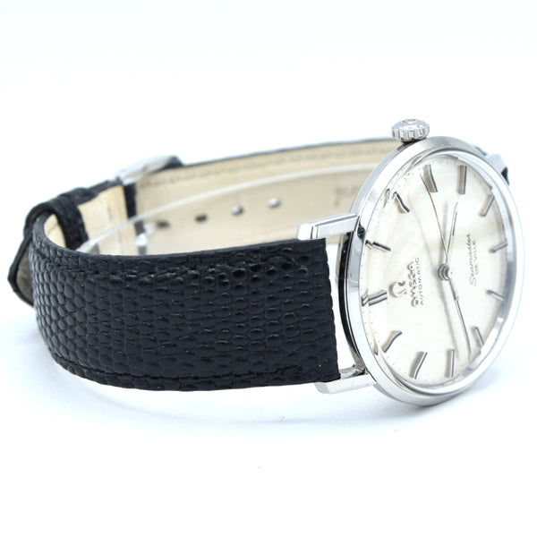 1964 Omega Seamaster steel Automatic all original onyx Hammered / Fish-scale Dial Model 165.020 Cal 552 monocoque case