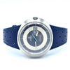 1973 Omega Geneve Dynamic Automatic Day Date with Two Tone Silver and Blue Bullseye Dial Model 166.079