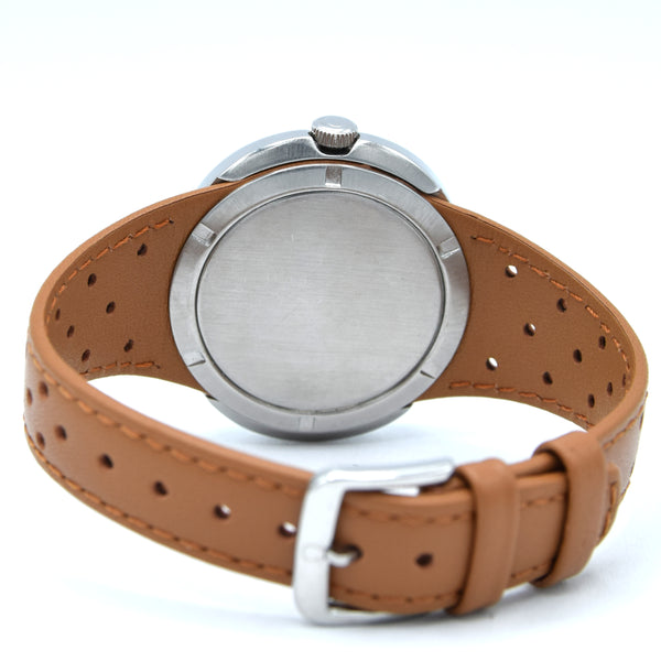 1973 Omega Geneve Dynamic Automatic Day Date with Two Tone Silver and Blue Bullseye Dial Model 166.107