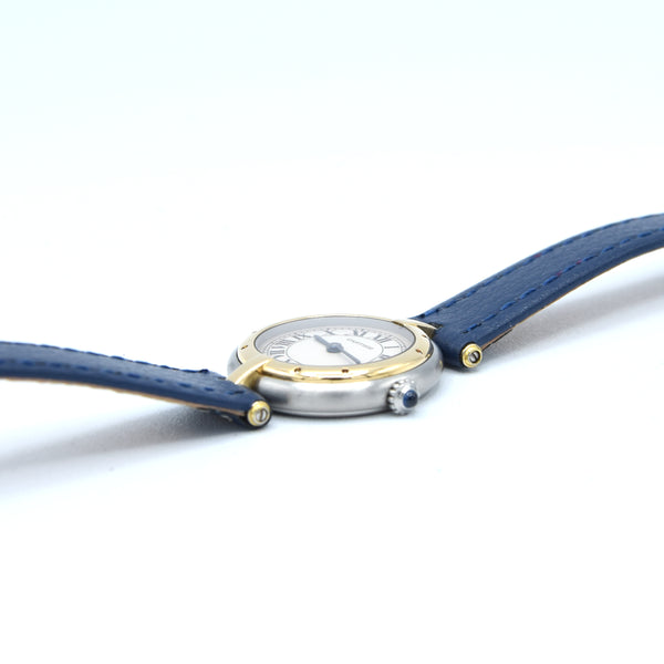 2000 Ladies Cartier Panthère Vendôme Quartz Model 166920 in Stainless Steel with Studded Gold Bezel