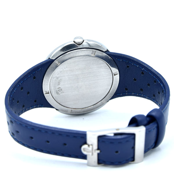 1973 Omega Geneve Dynamic Automatic Day Date with Two Tone Silver and Blue Bullseye Dial Model 166.079