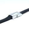 1990s Alfred Dunhill 'Facet' swiss Mechanical Wristwatch with silvered Dial on leather + Buckle & Box