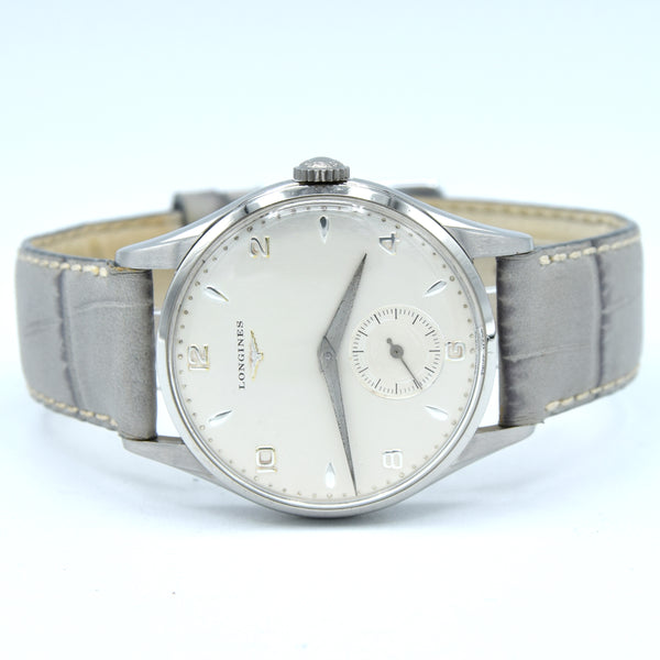1954 Longines classic Manual Wind 35mm Wristwatch Model 7035 fully restored with renown Cal 12.68z