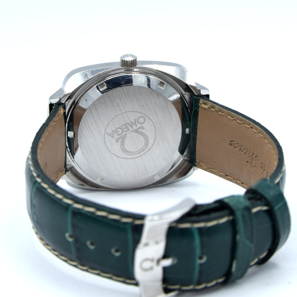 1973 Omega Genève Automatic Large Hooded Model 166.0164 with rare emerald green Dial