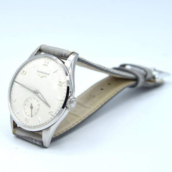 1954 Longines classic Manual Wind 35mm Wristwatch Model 7035 fully restored with renown Cal 12.68z