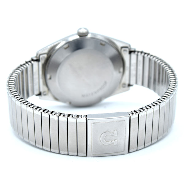 1968 Omega Rare Geneve Automatic Model 166.014 Grey Graphite on cool original bracelet Cal 565