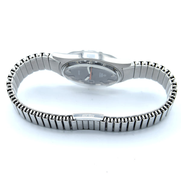 1968 Omega Rare Geneve Automatic Model 166.014 Grey Graphite on cool original bracelet Cal 565