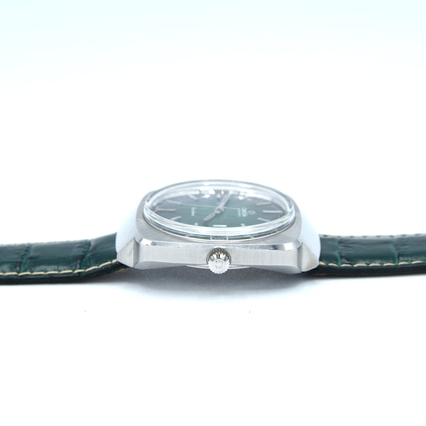 1973 Omega Genève Automatic Large Hooded Model 166.0164 with rare emerald green Dial