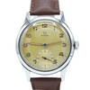 1950 Omega Military Style Manual Wind Wristwatch with Stunning Patina & Arabic Numerals Model 2622 in Stainless Steel