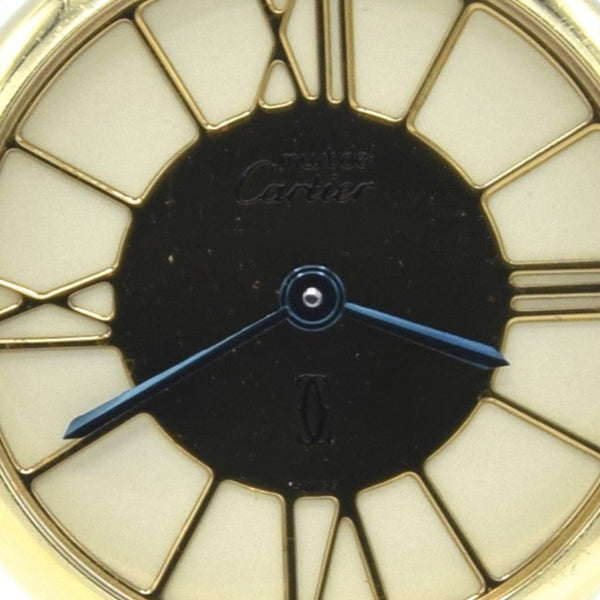 1988 Ladies Cartier 'Must de' Vendôme with Rare spider web Roman Dial - 925 Silver Gilt box & papers