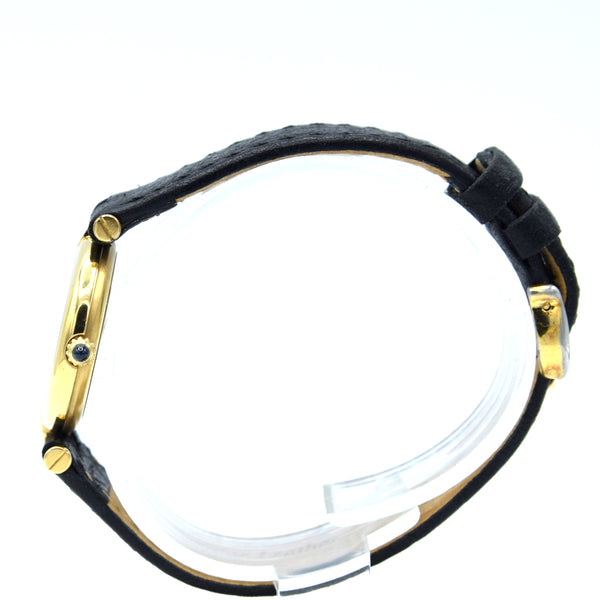 1988 Ladies Cartier 'Must de' Vendôme with Rare spider web Roman Dial - 925 Silver Gilt box & papers