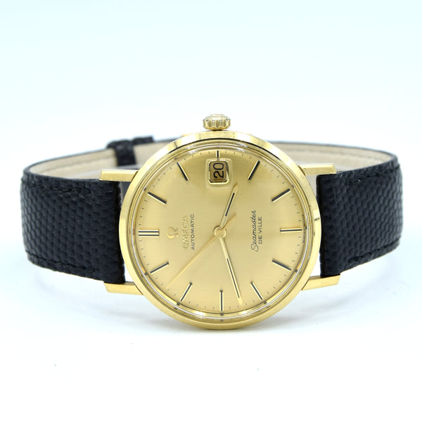 1967 Omega Automatic Seamaster De Ville Date Model 166.3020 in Solid 18ct Gold Rare french Market