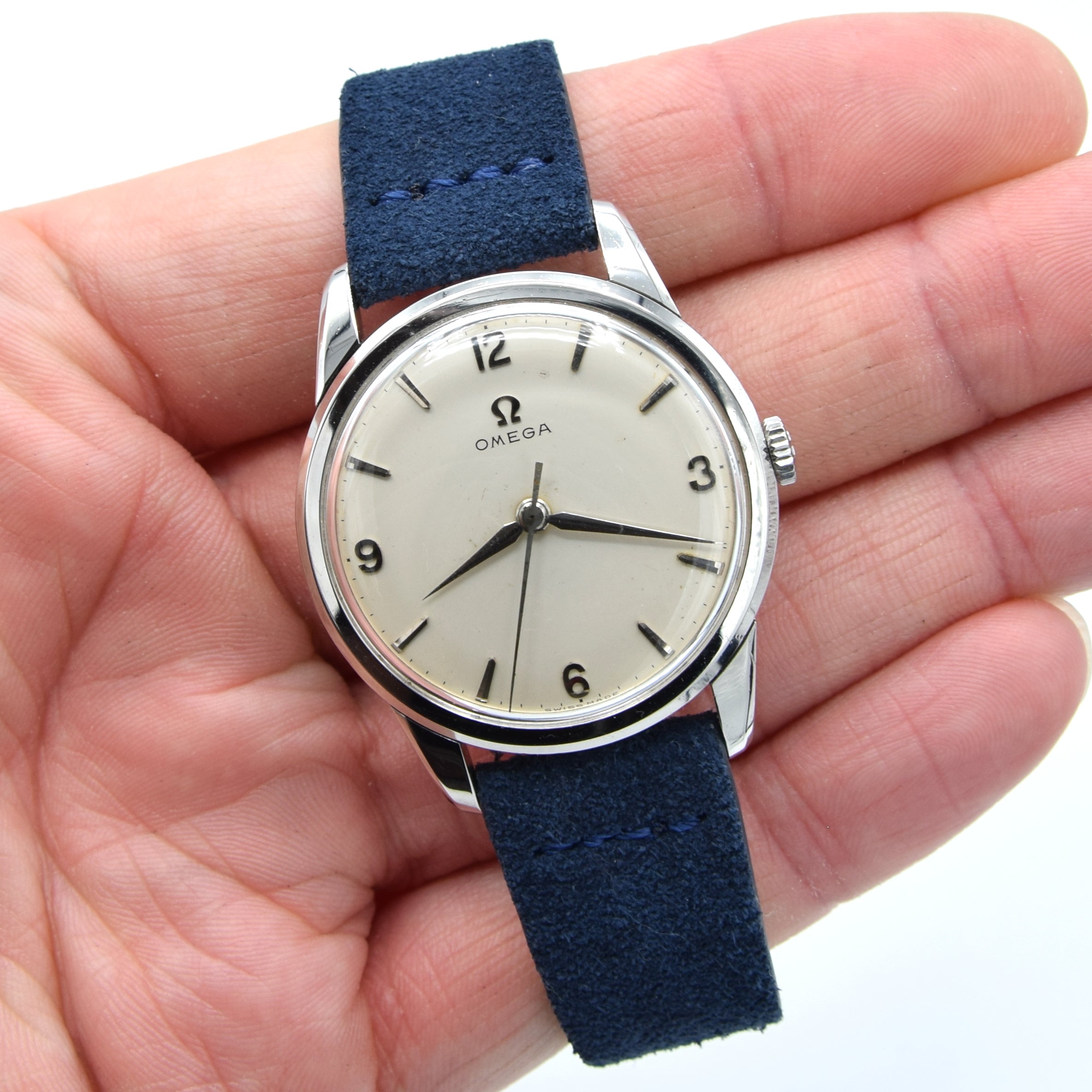 vintage omega dress watch 1959 Omega Manual Wind dress watch with central seconds and Mixed Arab