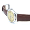 1950 Omega Military Style Manual Wind Wristwatch with Stunning Patina & Arabic Numerals Model 2622 in Stainless Steel