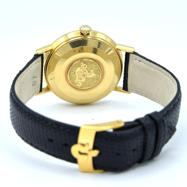 1967 Omega Automatic Seamaster De Ville Date Model 166.3020 in Solid 18ct Gold Rare french Market