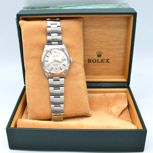 1971 Rolex Oyster Perpetual Date Model 1500 with Rare satin Silver 