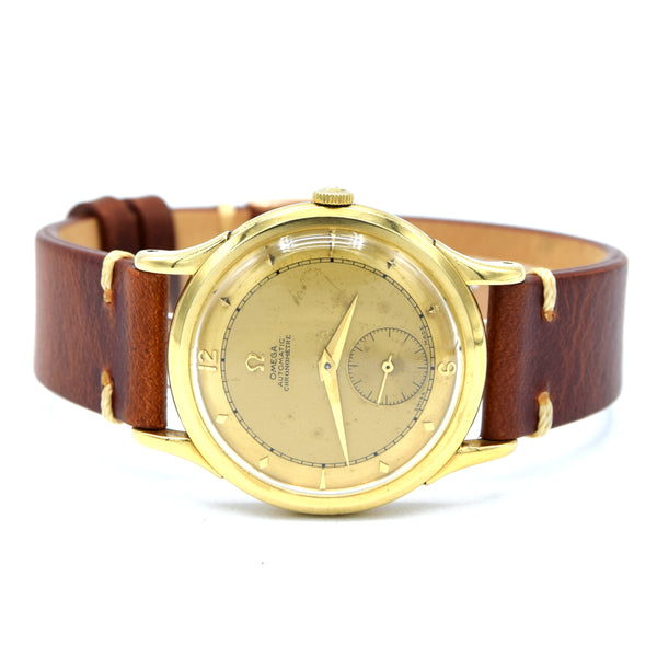1944 Rare Omega Pre Centenary in 18ct Gold with 18ct Gold Dial Model 2500 Pre Constellation