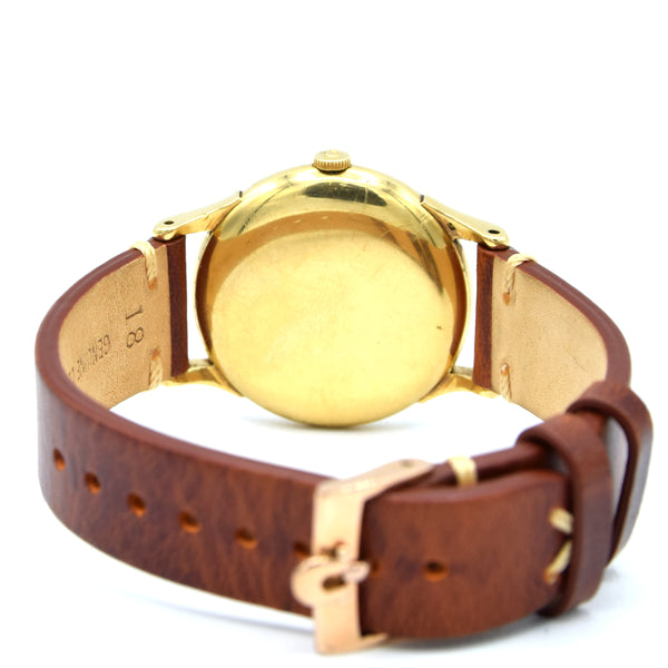 1944 Rare Omega Pre Centenary in 18ct Gold with 18ct Gold Dial Model 2500 Pre Constellation