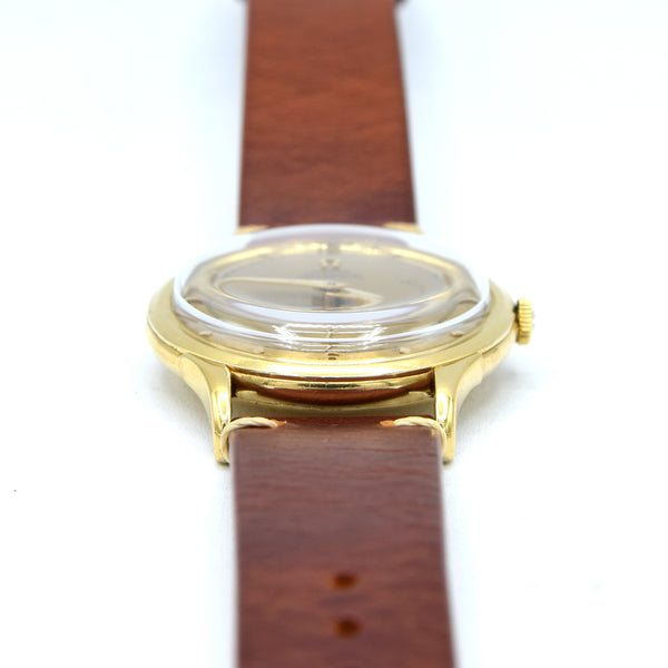 1944 Rare Omega Pre Centenary in 18ct Gold with 18ct Gold Dial Model 2500 Pre Constellation