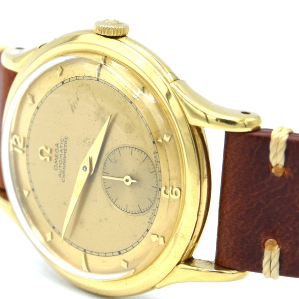 1944 Rare Omega Pre Centenary in 18ct Gold with 18ct Gold Dial Model 2500 Pre Constellation