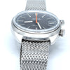 1969 Omega Chronostop Genéve Date Model 146.009 with Grey Sloped Dial in Stainless Steel on mesh bracelet