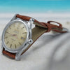 1956/57 Omega Constellation Chronometer Early Model 2943 with two tone Patina Dial in stainless steel